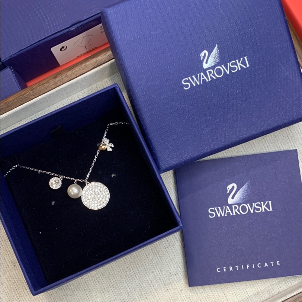 Swarovski Silver Necklace with Crystal Accents